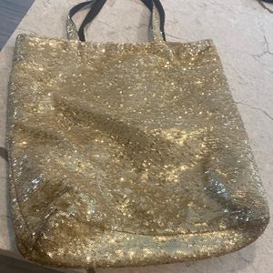 Victoria’s Secret gold sequin bag